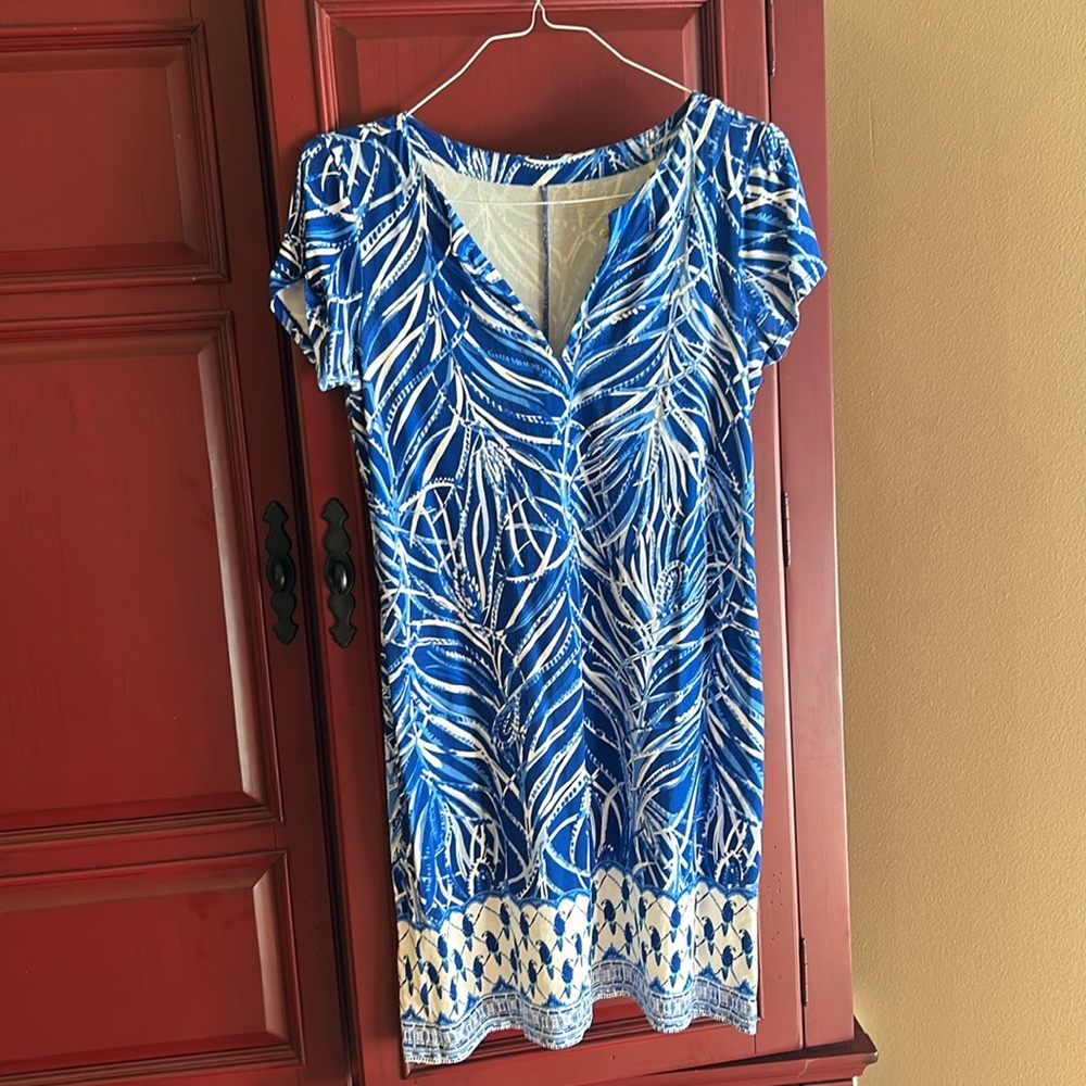 Lilly Pulitzer UPF 50+ Sophiletta Dress Twilight Blue size MEDIUM